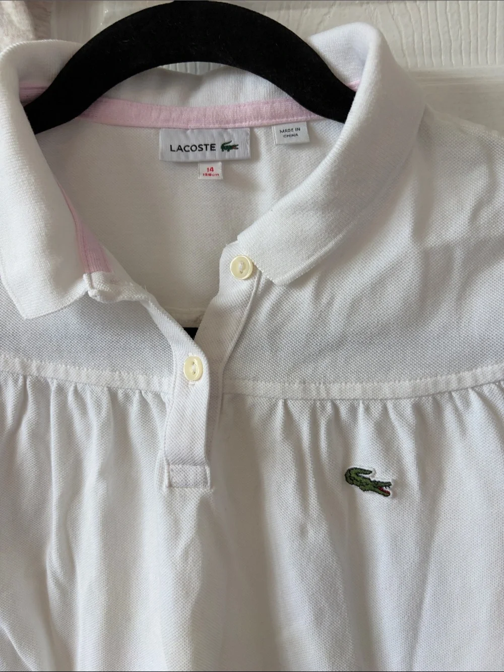 Lacoste White Girls' Polo Tee with Short Sleeves and Abercrombie girls top